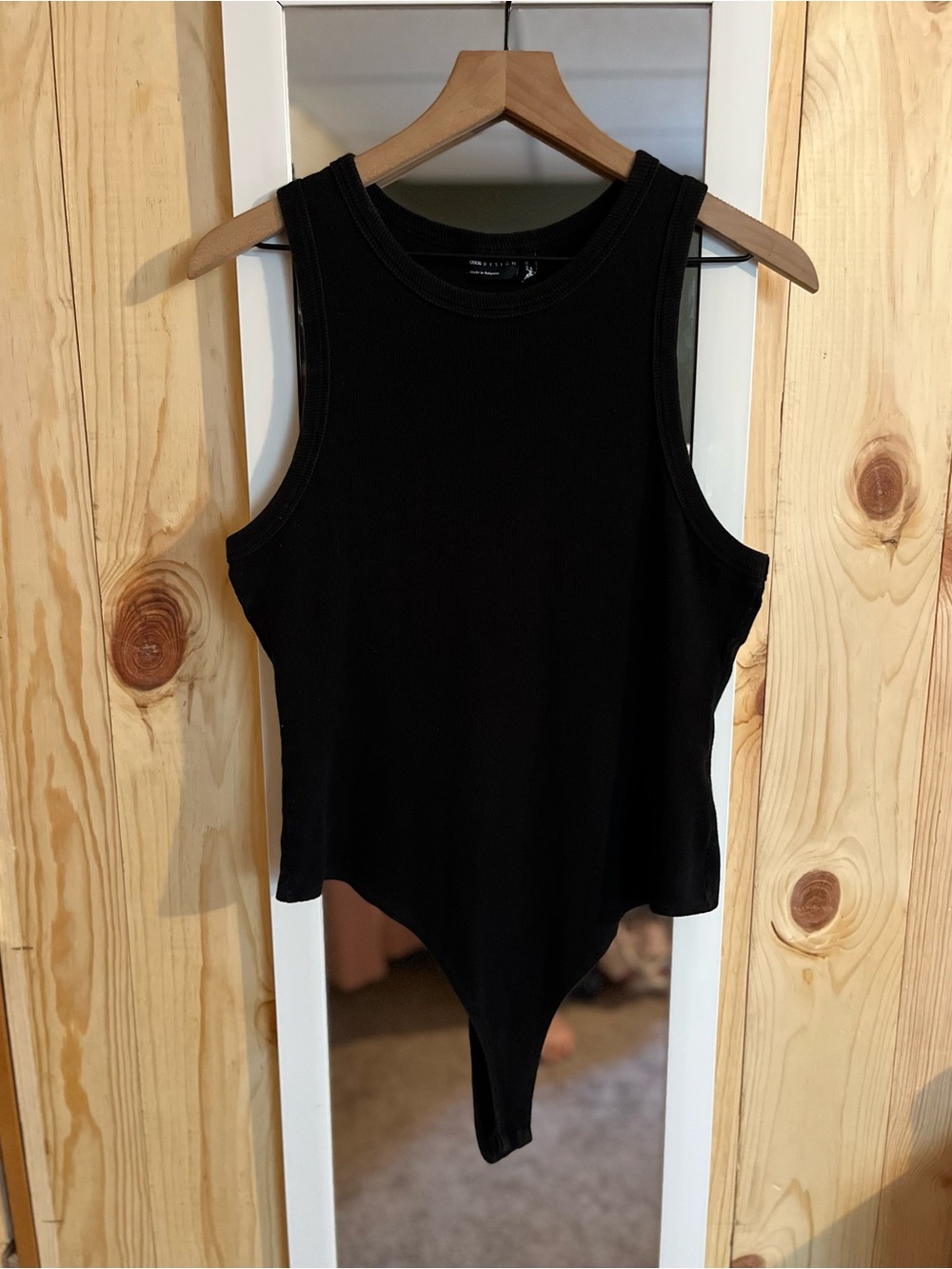 ☀️ $3/15☀️ ASOS Design Black Ribbed Cotton Bodysuit